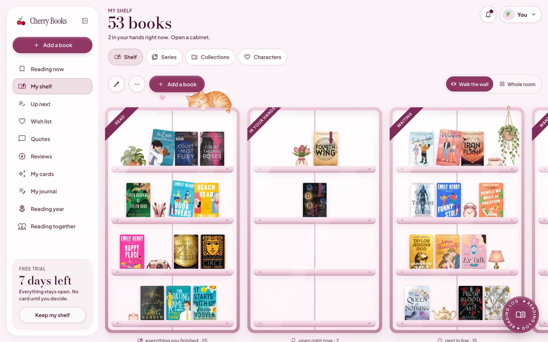 Your shelf in the Wine theme